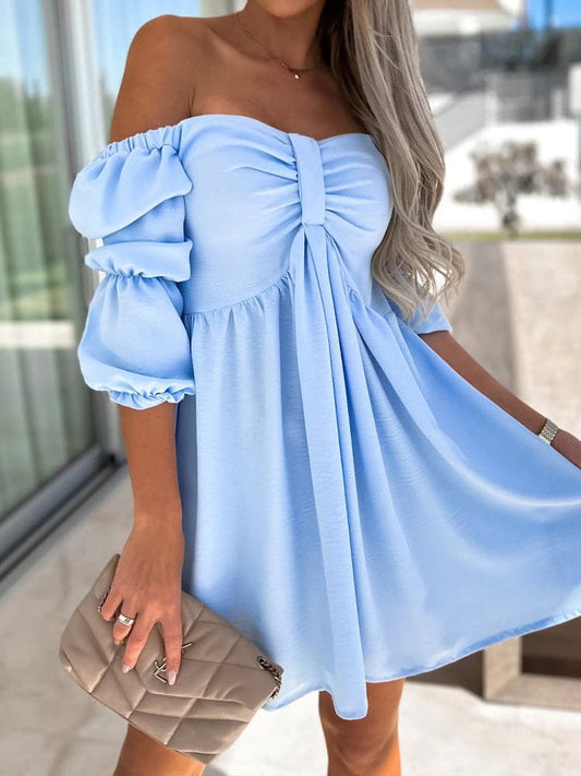 CD | Vara doamnelor Sexy Slit decolteu Mini rochie