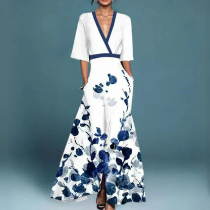 CD | Rochie maxi elegantă cu model floral