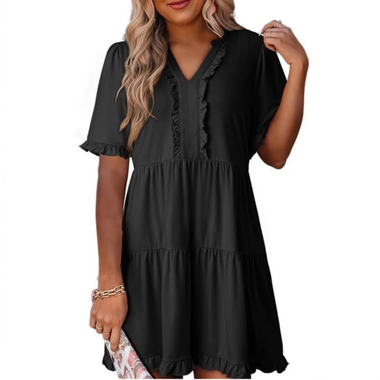 CD | Rochie mini casual cu decolteu în V