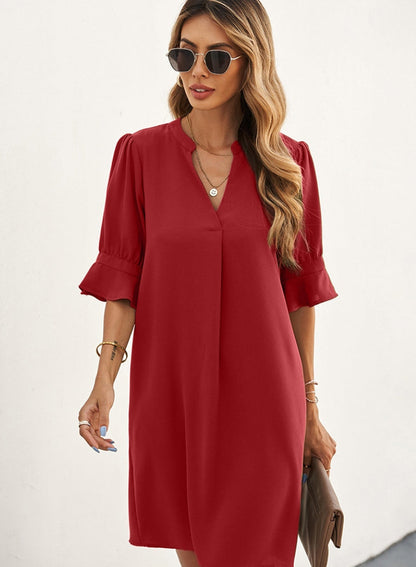 CD | Rochie minimală cu mâneci bufante