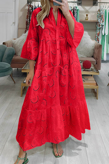 CD - Rochie evazată brodată