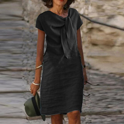 CD | Elegant montate mini rochie cu mâneci scurte pentru femei