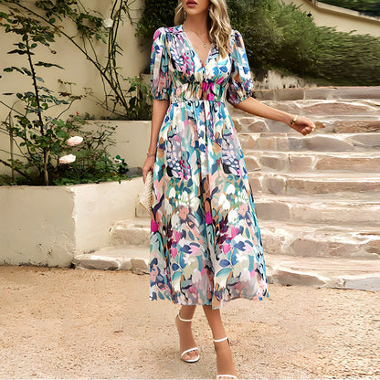 CD | Rochie midi cu decolteu în V