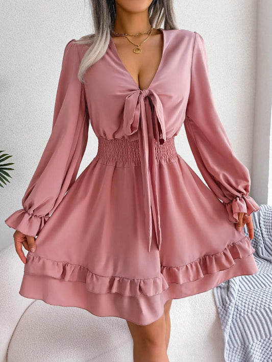 CD | Rochie mini de vară elegantă cu arc