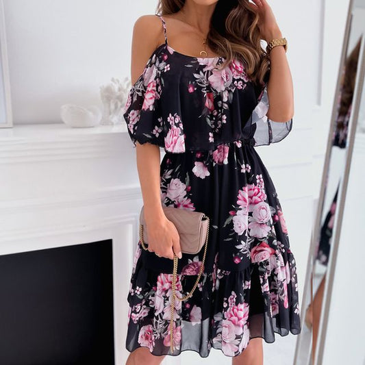 CD | Rochie mini A-line cu umeri reci YS10024