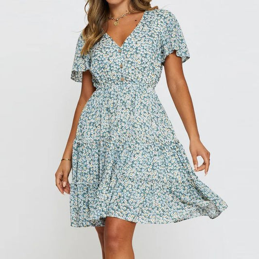 CD | Rochie mini cu imprimeu floral vb70
