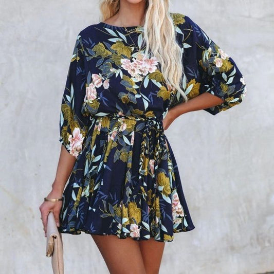 CD | Rochie mini smock cu mâneci bufante YS10022