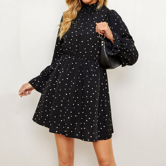 CD | Rochie mini A-line cu imprimare de inimă vb50