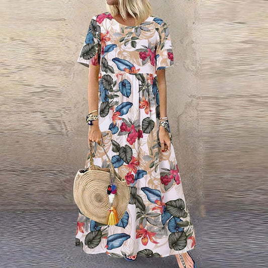 CD | Rochie maxi florală vibrantă