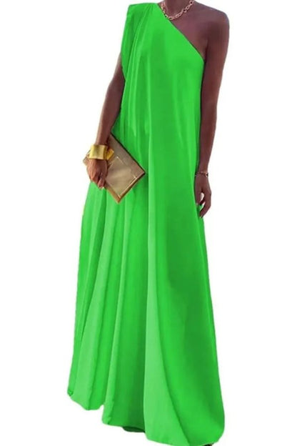 CD | Rochie maxi asimetrică elegantă pentru femei cu un umăr