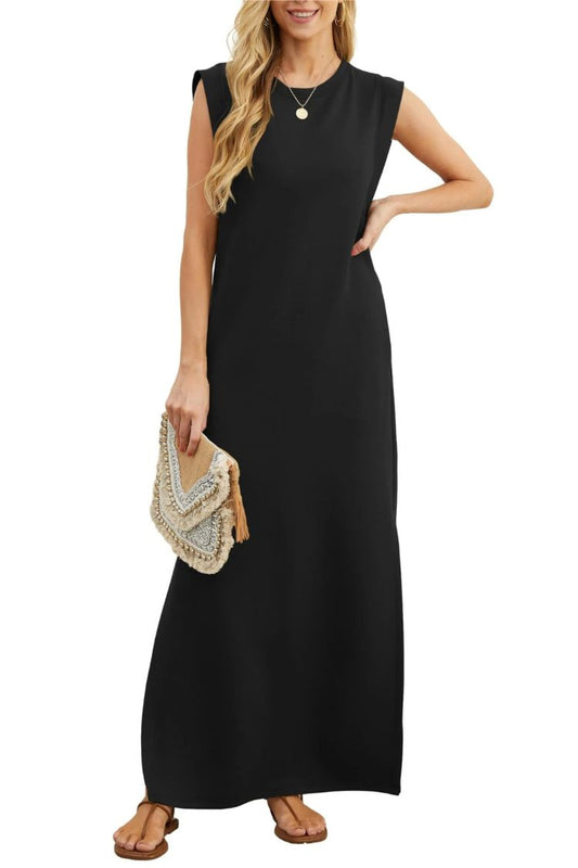 CD | Rochie maxi fără pliuri, casual, pentru femei