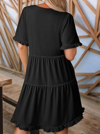 CD | Mini rochie cu mânecă scurtă și crestătură