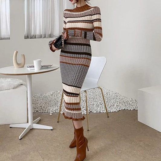 CD | Rochie de damă elegantă din tricot elastic