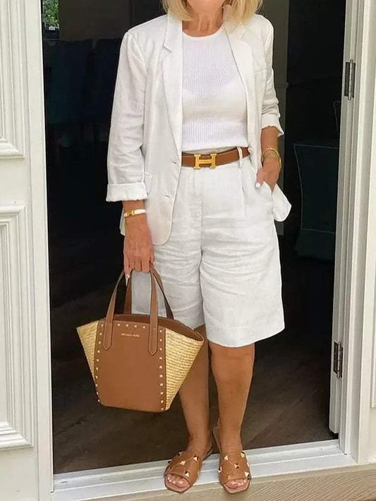 CD | Blazer și pantaloni scurți - Elegant - Ideal pentru zilele călduroase