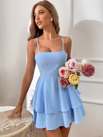 CD | Rochie mini cu volane suprapuse