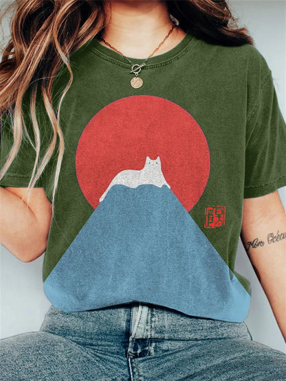 CD | Tricou grafic Cat Mountain