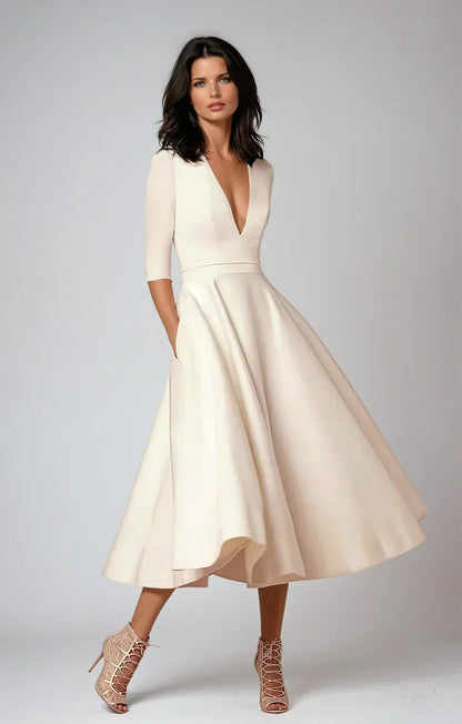 CD | rochie midi elegantă cu aspect vintage pentru femei