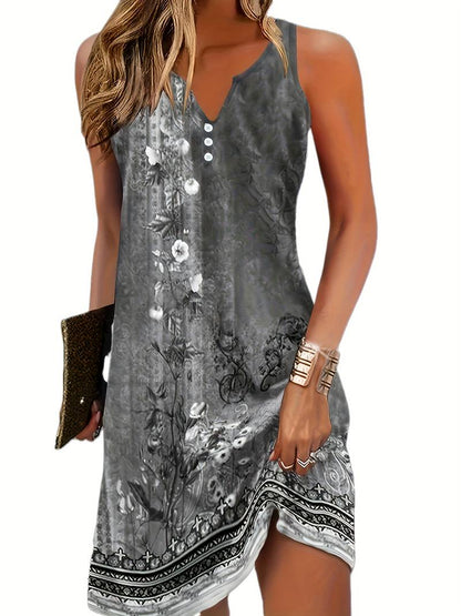 CD | Dahlia™ - Rochie mini confortabilă, fără mâneci