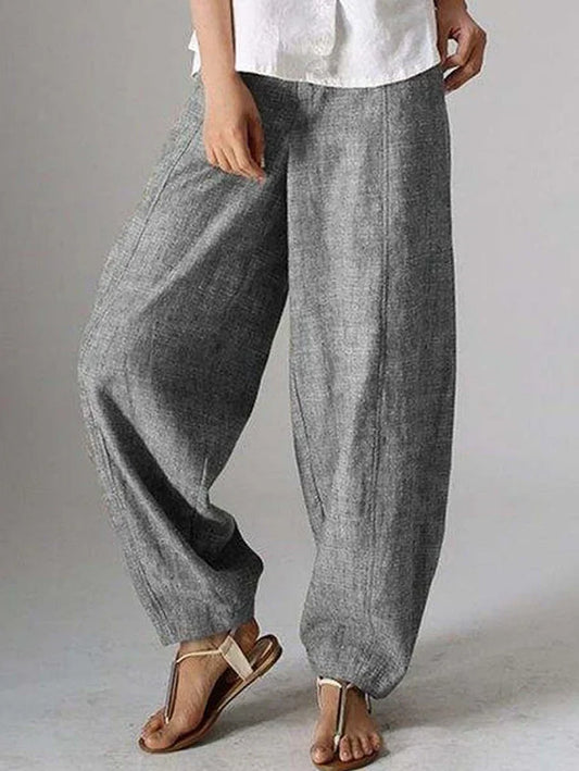 CD | Pantaloni simpli, casual, în culori uni