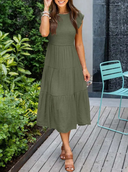 CD | Rochie midi fluidă cu cravată