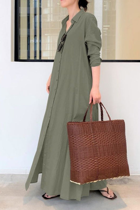 CD | Long Sleeve Simple Casual rochie lungă