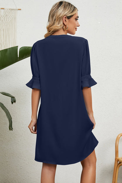 CD | Rochie minimală cu mâneci bufante