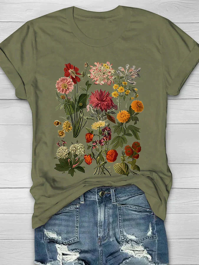 CD | Tricou casual cu model floral