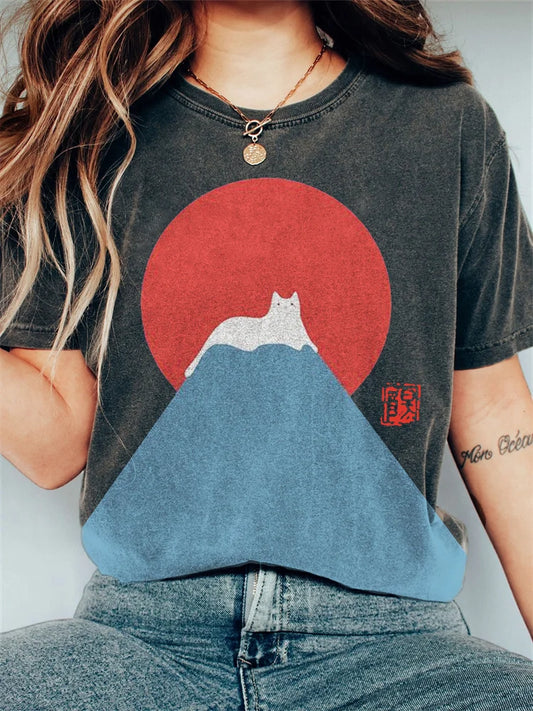 CD | Tricou grafic Cat Mountain