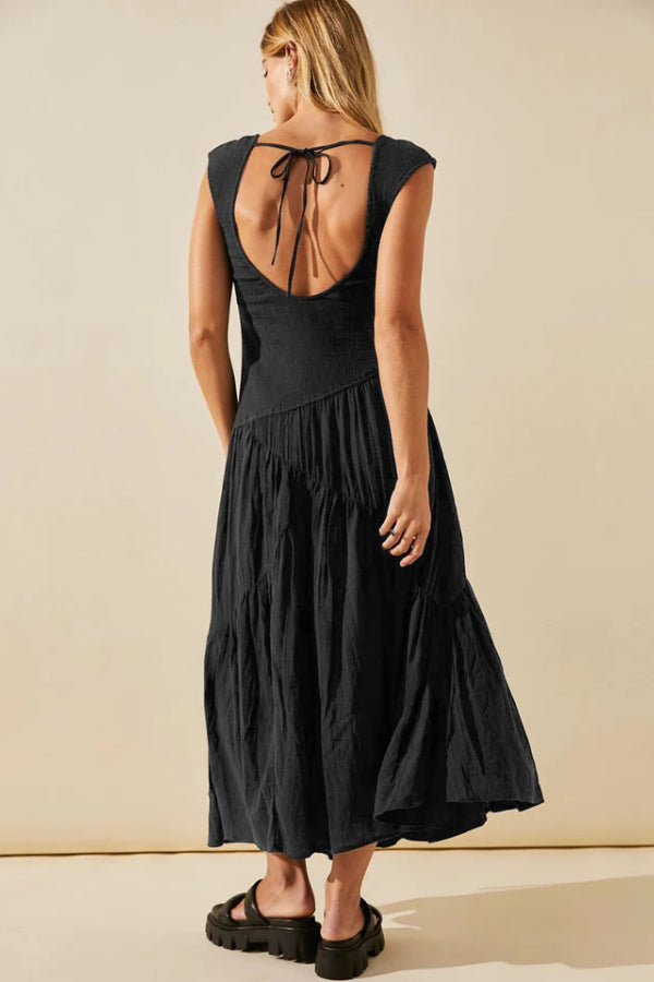 CD | ROCHIE MAXI FEMININĂ CU VOLANE SMOCKED