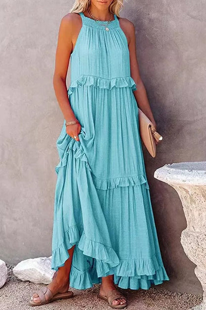 CD | Vittoria Rochie maxi halter cu volane