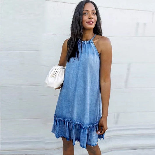 CD | "Alise" rochie denim de designer
