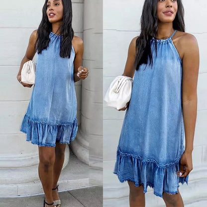 CD | "Alise" rochie denim de designer