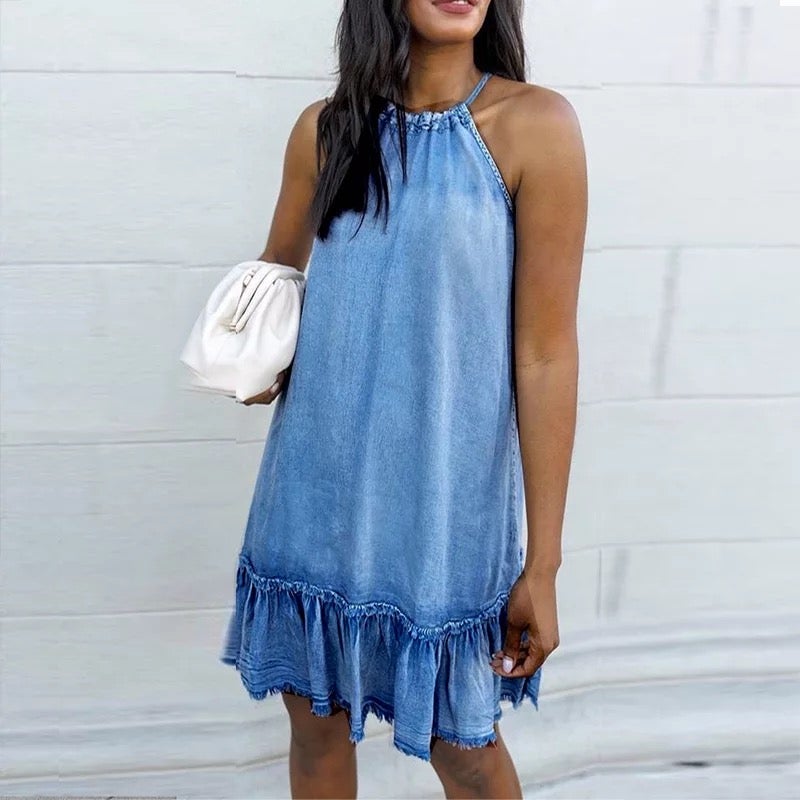 CD | "Alise" rochie denim de designer