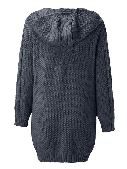 CD | Cardigan tricotate Chunky cu glugă