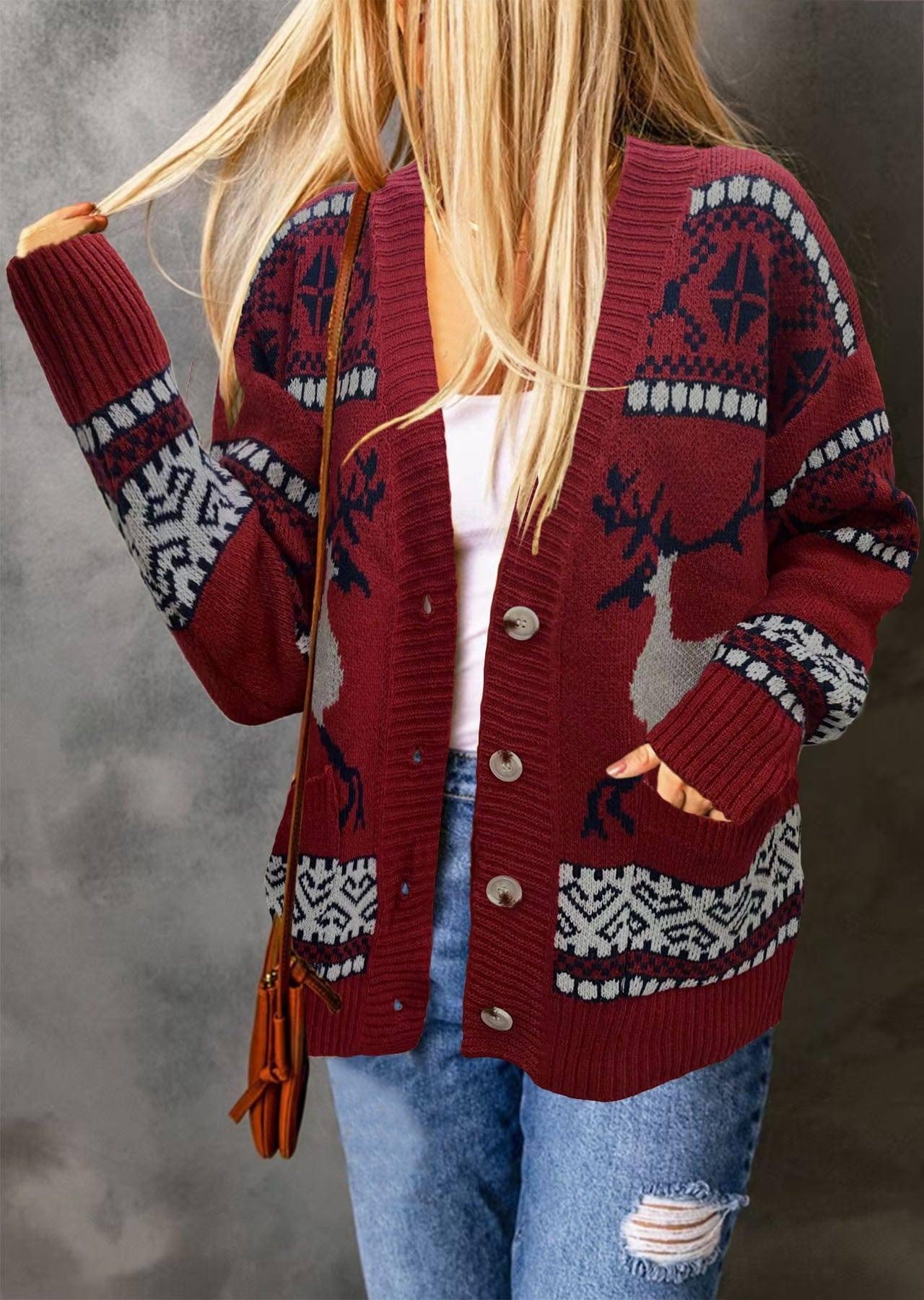 Christmas Sweaters Cardigan Coat-4