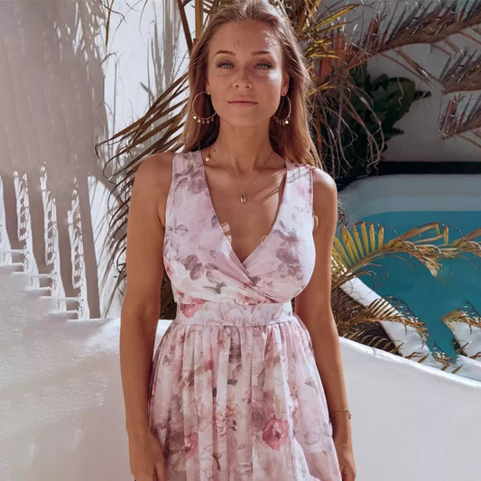CD | Rochie maxi de vară cu imprimeu pentru femei