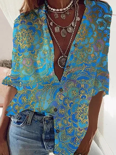 CD | Bluză stilată și elegantă cu butonieră