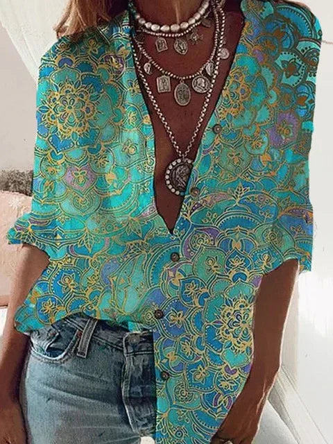 CD | Bluză stilată și elegantă cu butonieră