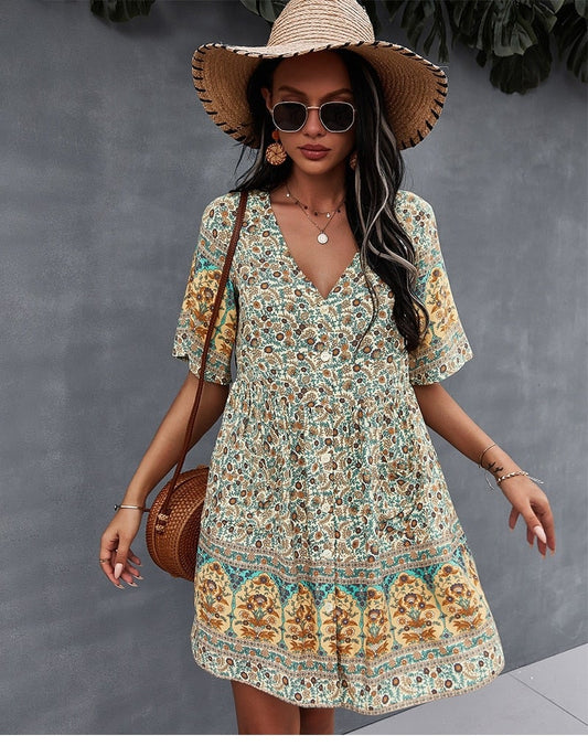 CD | "Paula" rochie de designer boho