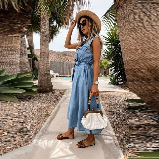CD | "Sianna" rochie din denim de designer