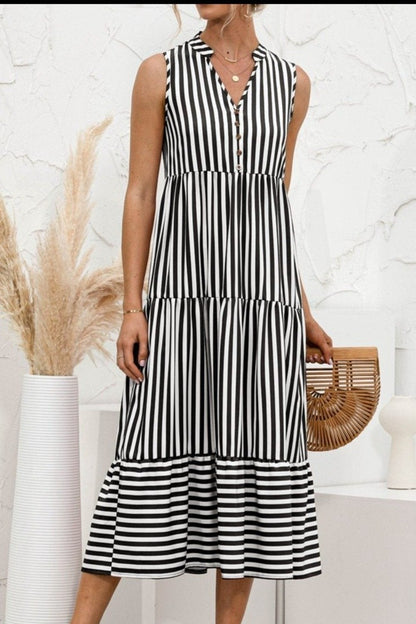 CD | "Nedda" Rochie de designer cu dungi