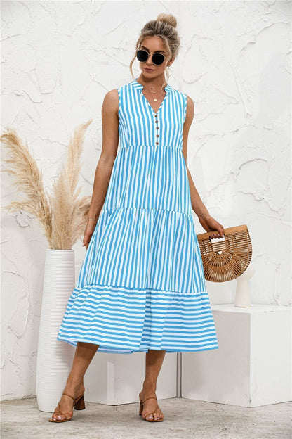CD | "Nedda" Rochie de designer cu dungi