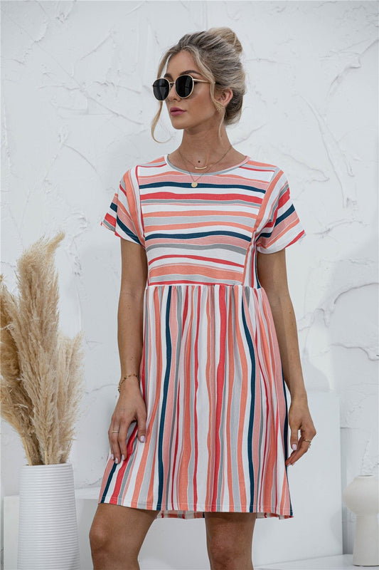 CD | "Maria" Rochie de designer cu dungi