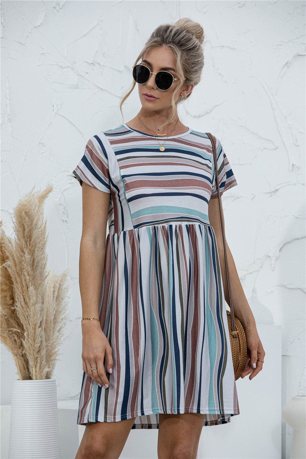 CD | "Maria" Rochie de designer cu dungi