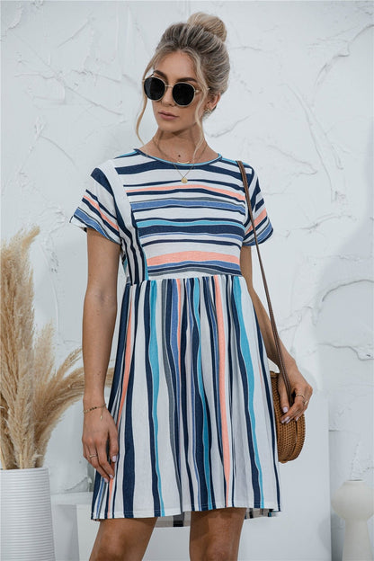 CD | "Maria" Rochie de designer cu dungi