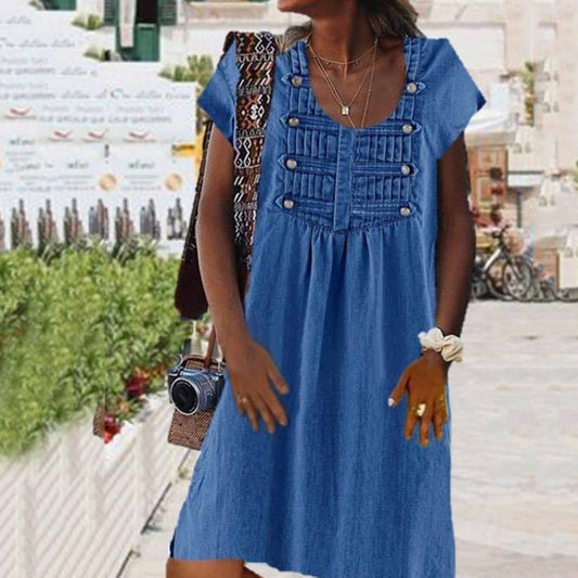 CD | "Mirella" rochie denim de designer