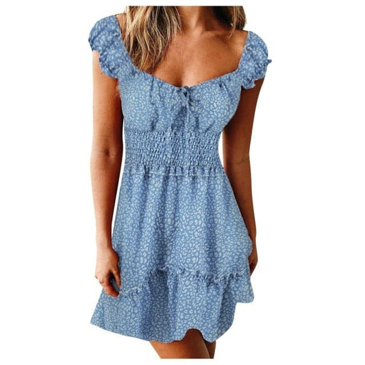 CD | Vara Sexy Mini Rochie Femei Alb Noua Rochie Femei Vara Floral Rochie Femei Vechi Hot Sale Vintage