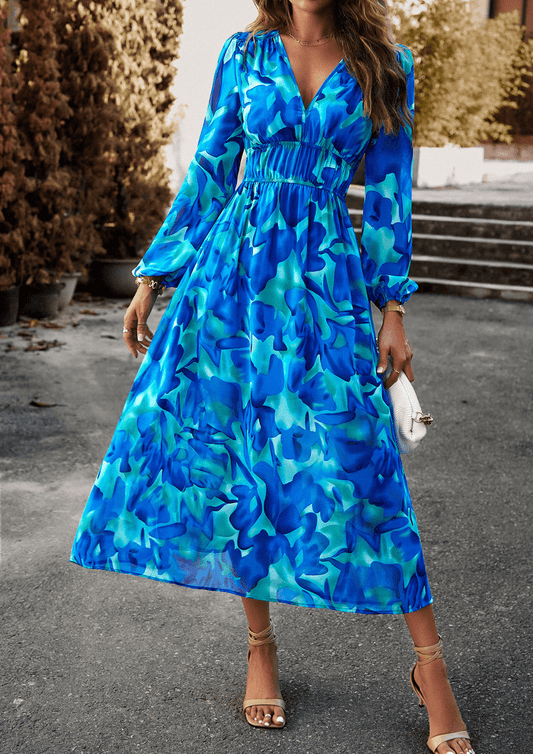 CD | rochie lungă elegantă pentru femei cu talie adunată
