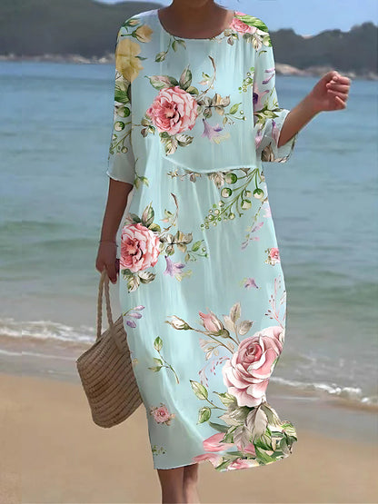 CD | Rochie maxi cu model floral
