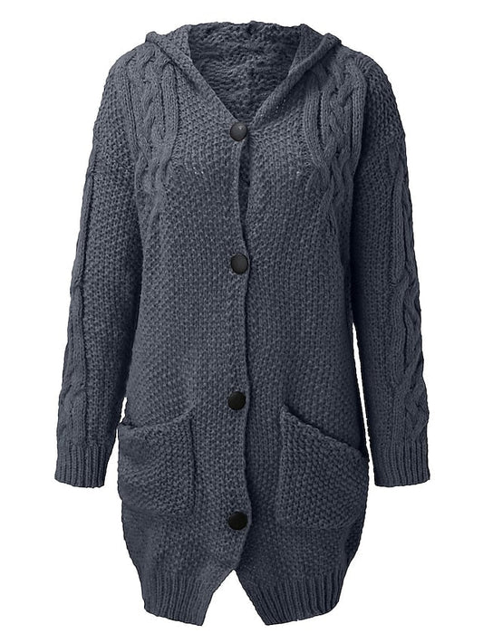 CD | Cardigan tricotate Chunky cu glugă